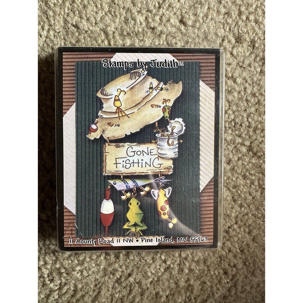 Stamps By Judith Gone Fishing Rubber Stamps And Ink Pad